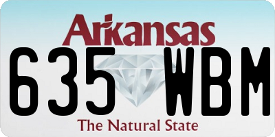 AR license plate 635WBM