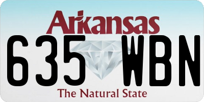 AR license plate 635WBN