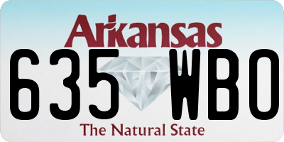 AR license plate 635WBO