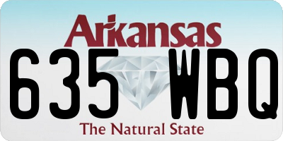 AR license plate 635WBQ