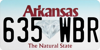 AR license plate 635WBR