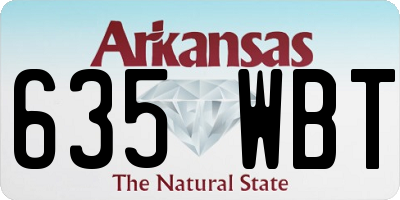 AR license plate 635WBT