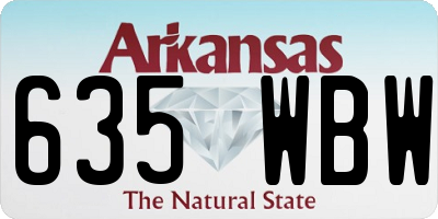 AR license plate 635WBW