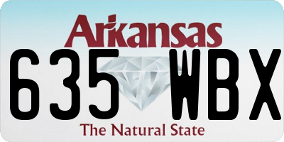 AR license plate 635WBX