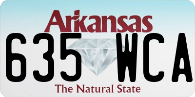 AR license plate 635WCA