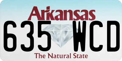 AR license plate 635WCD