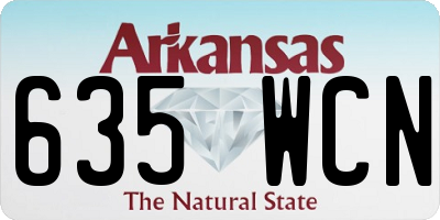 AR license plate 635WCN