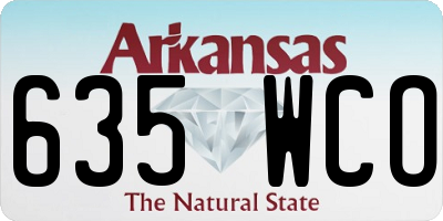 AR license plate 635WCO