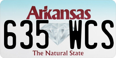 AR license plate 635WCS