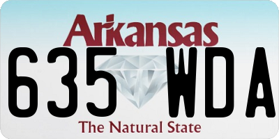 AR license plate 635WDA