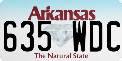 AR license plate 635WDC