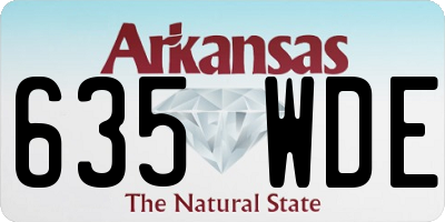 AR license plate 635WDE