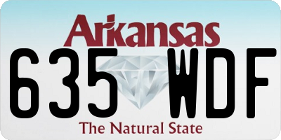 AR license plate 635WDF
