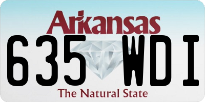AR license plate 635WDI