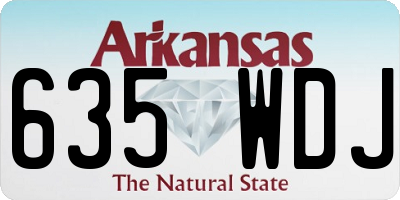 AR license plate 635WDJ