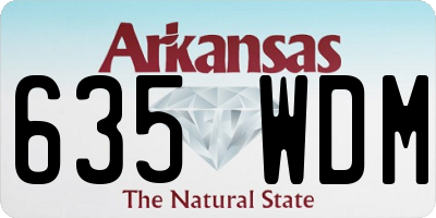 AR license plate 635WDM