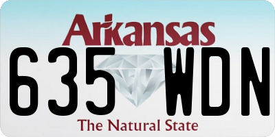 AR license plate 635WDN