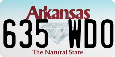 AR license plate 635WDO
