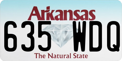 AR license plate 635WDQ