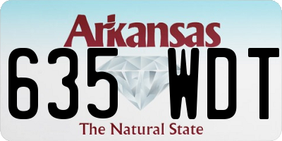 AR license plate 635WDT