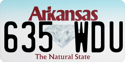 AR license plate 635WDU