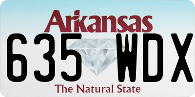 AR license plate 635WDX