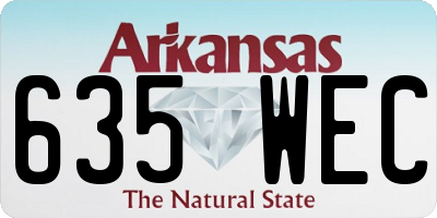AR license plate 635WEC