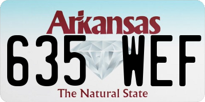 AR license plate 635WEF
