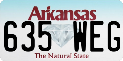 AR license plate 635WEG