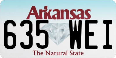 AR license plate 635WEI