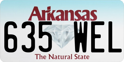 AR license plate 635WEL