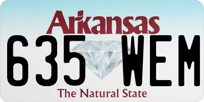 AR license plate 635WEM