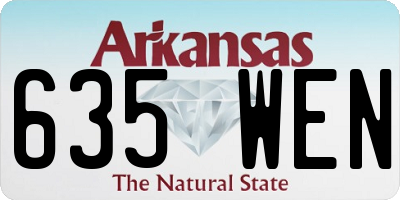 AR license plate 635WEN