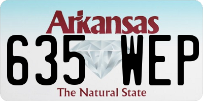 AR license plate 635WEP