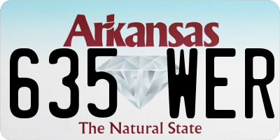 AR license plate 635WER