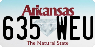 AR license plate 635WEU