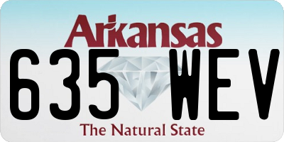 AR license plate 635WEV
