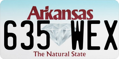 AR license plate 635WEX