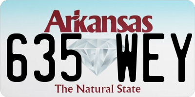 AR license plate 635WEY