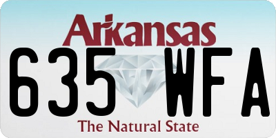 AR license plate 635WFA
