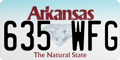 AR license plate 635WFG