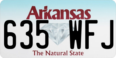 AR license plate 635WFJ