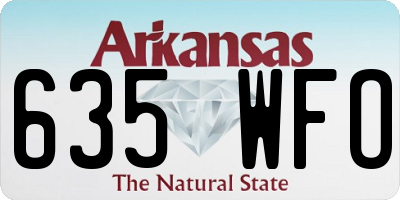 AR license plate 635WFO