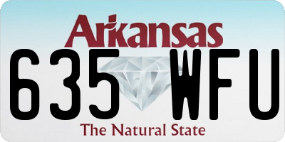 AR license plate 635WFU