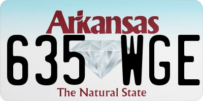 AR license plate 635WGE