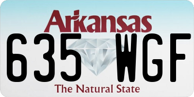 AR license plate 635WGF