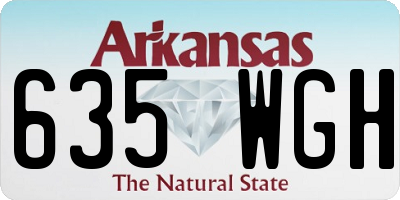 AR license plate 635WGH