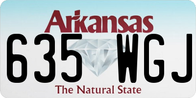 AR license plate 635WGJ