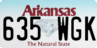 AR license plate 635WGK