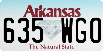 AR license plate 635WGO